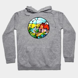 Abstract art landscape Hoodie